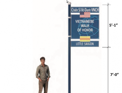 Signage improvements underway at major District intersections