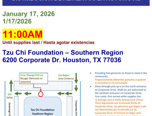 Tzu Chi USA: Drive-Thru Food Distribution, Jan. 17