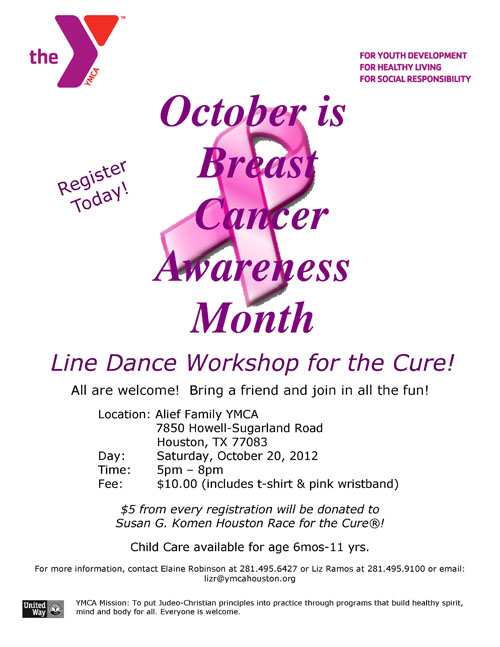 Alief Y Line Dance Workshop for the Cure